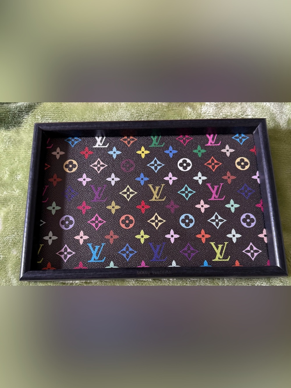 Louis Vuitton Multicolor Monogram Tray on Black